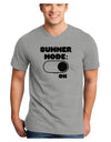 Summer Mode On Adult V-Neck T-shirt by TooLoud-Mens V-Neck T-Shirt-TooLoud-HeatherGray-Small-Davson Sales