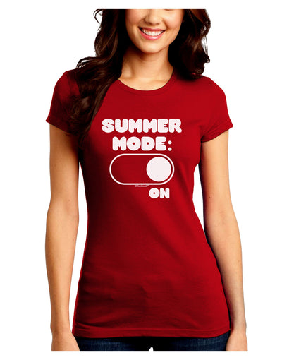 Summer Mode On Juniors Crew Dark T-Shirt by TooLoud-T-Shirts Juniors Tops-TooLoud-Red-Juniors Fitted Small-Davson Sales