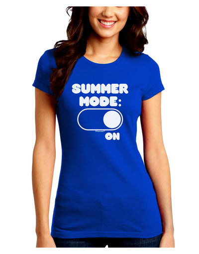 Summer Mode On Juniors Crew Dark T-Shirt by TooLoud-T-Shirts Juniors Tops-TooLoud-Royal-Blue-Juniors Fitted Small-Davson Sales