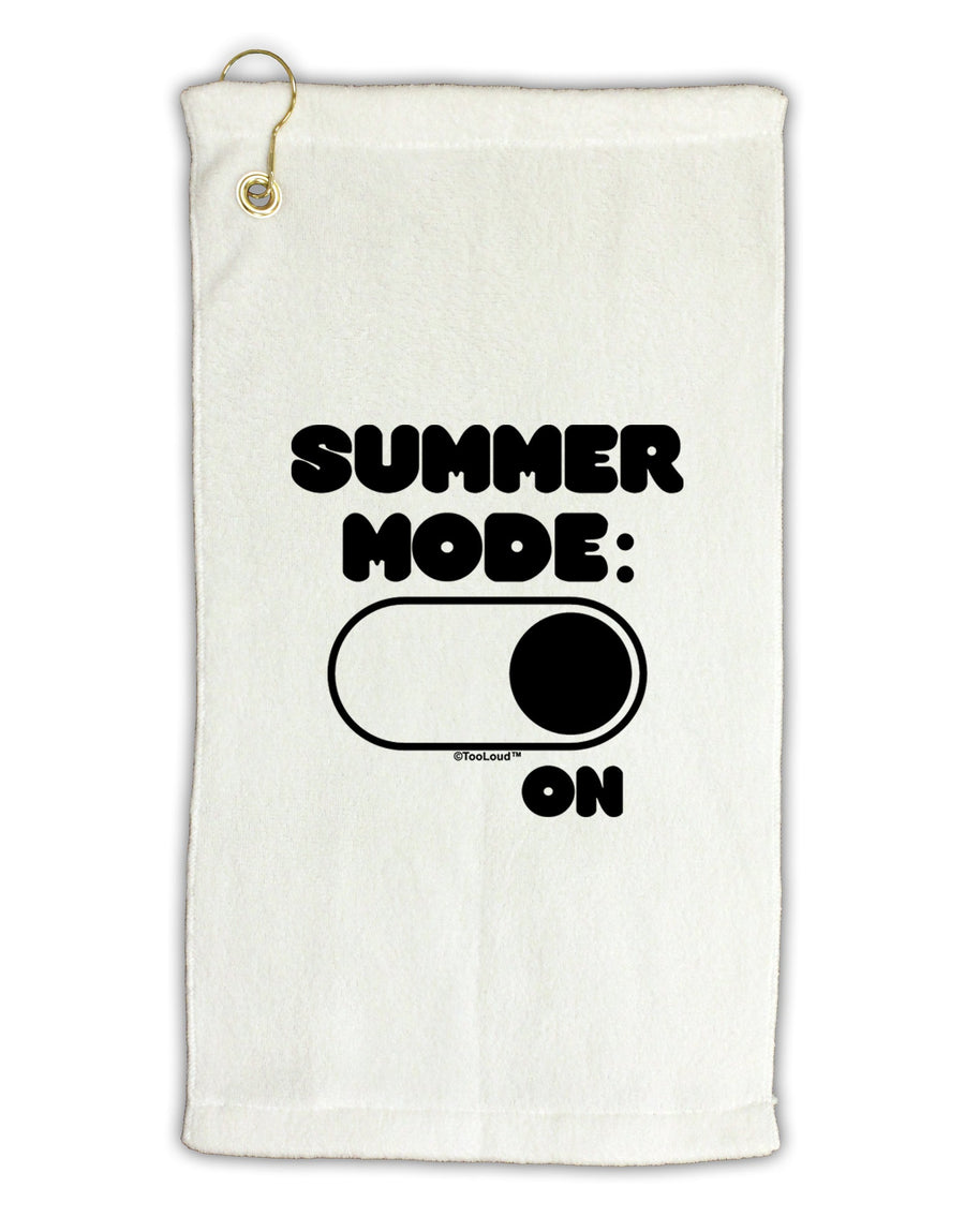 Summer Mode On Micro Terry Gromet Golf Towel 16 x 25 inch by TooLoud-Golf Towel-TooLoud-White-Davson Sales