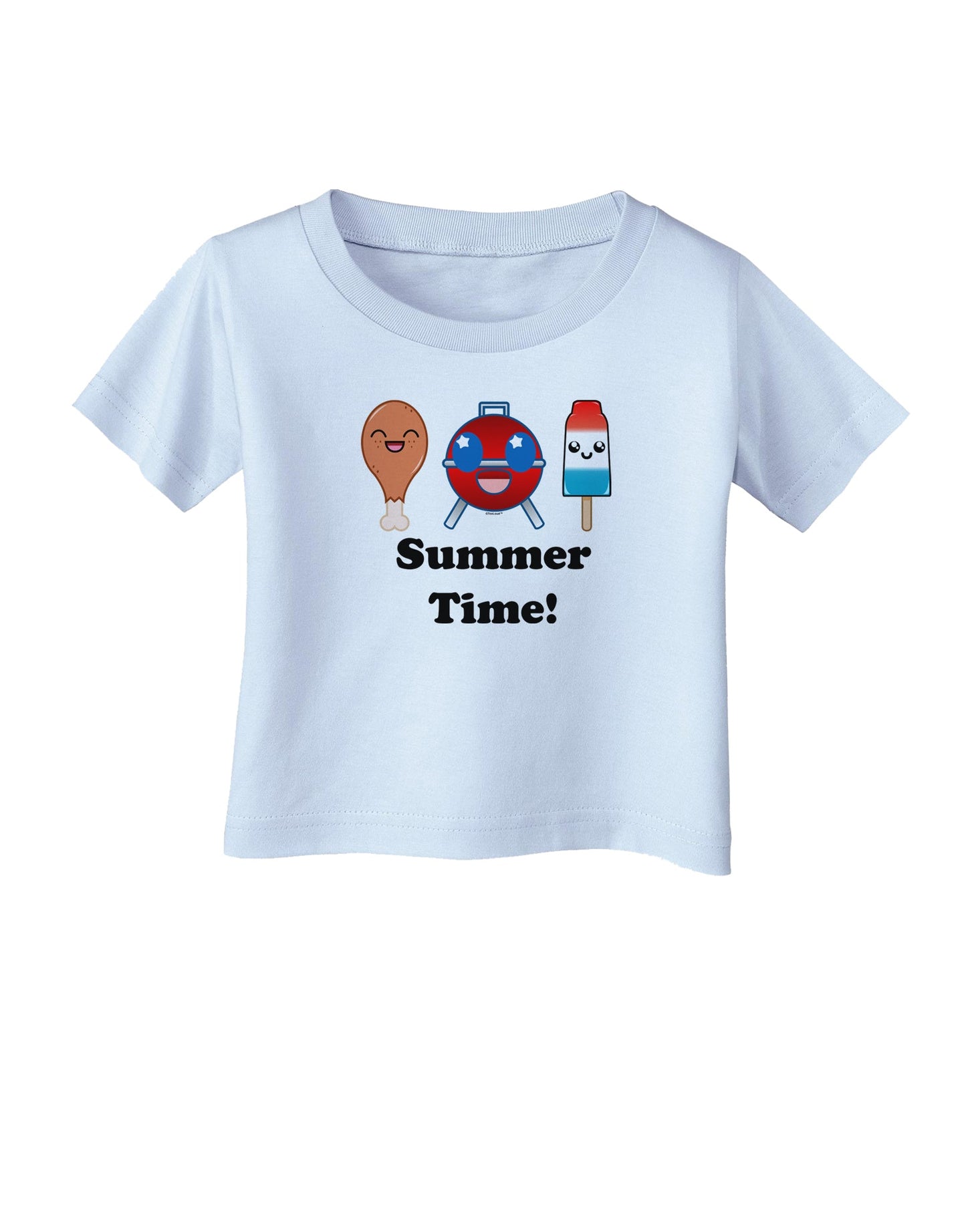 Summer Time Infant T-Shirt-Infant T-Shirt-TooLoud-Light-Blue-06-Months-Davson Sales