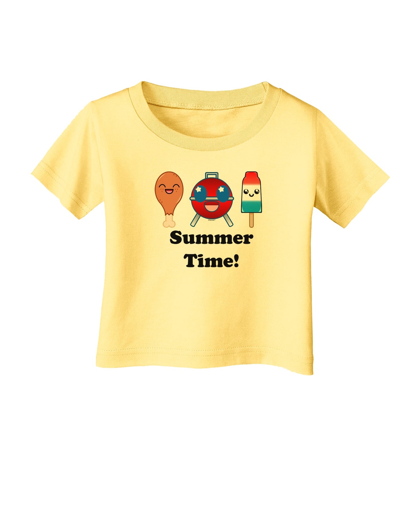Summer Time Infant T-Shirt-Infant T-Shirt-TooLoud-Daffodil-Yellow-06-Months-Davson Sales