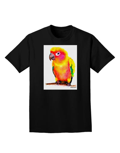 Sun Conure Parrot Watercolor Adult Dark T-Shirt-Mens T-Shirt-TooLoud-Black-Small-Davson Sales