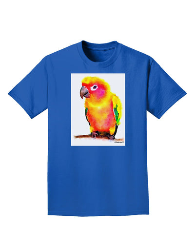 Sun Conure Parrot Watercolor Adult Dark T-Shirt-Mens T-Shirt-TooLoud-Royal-Blue-Small-Davson Sales