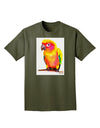 Sun Conure Parrot Watercolor Adult Dark T-Shirt-Mens T-Shirt-TooLoud-Military-Green-Small-Davson Sales