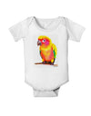 Sun Conure Parrot Watercolor Baby Romper Bodysuit-Baby Romper-TooLoud-White-06-Months-Davson Sales