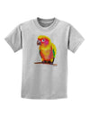 Sun Conure Parrot Watercolor Childrens T-Shirt-Childrens T-Shirt-TooLoud-AshGray-X-Small-Davson Sales