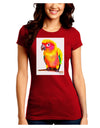 Sun Conure Parrot Watercolor Juniors Crew Dark T-Shirt-T-Shirts Juniors Tops-TooLoud-Red-Juniors Fitted Small-Davson Sales