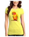 Sun Conure Parrot Watercolor Juniors T-Shirt-Womens Juniors T-Shirt-TooLoud-Yellow-Juniors Fitted X-Small-Davson Sales