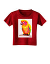 Sun Conure Parrot Watercolor Toddler T-Shirt Dark-Toddler T-Shirt-TooLoud-Red-2T-Davson Sales