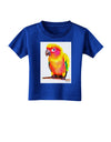 Sun Conure Parrot Watercolor Toddler T-Shirt Dark-Toddler T-Shirt-TooLoud-Royal-Blue-2T-Davson Sales