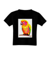 Sun Conure Parrot Watercolor Toddler T-Shirt Dark-Toddler T-Shirt-TooLoud-Black-2T-Davson Sales