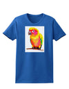 Sun Conure Parrot Watercolor Womens Dark T-Shirt-TooLoud-Royal-Blue-X-Small-Davson Sales