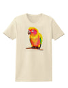 Sun Conure Parrot Watercolor Womens T-Shirt-Womens T-Shirt-TooLoud-Natural-X-Small-Davson Sales