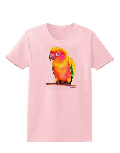 Sun Conure Parrot Watercolor Womens T-Shirt-Womens T-Shirt-TooLoud-PalePink-X-Small-Davson Sales