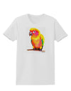 Sun Conure Parrot Watercolor Womens T-Shirt-Womens T-Shirt-TooLoud-White-X-Small-Davson Sales