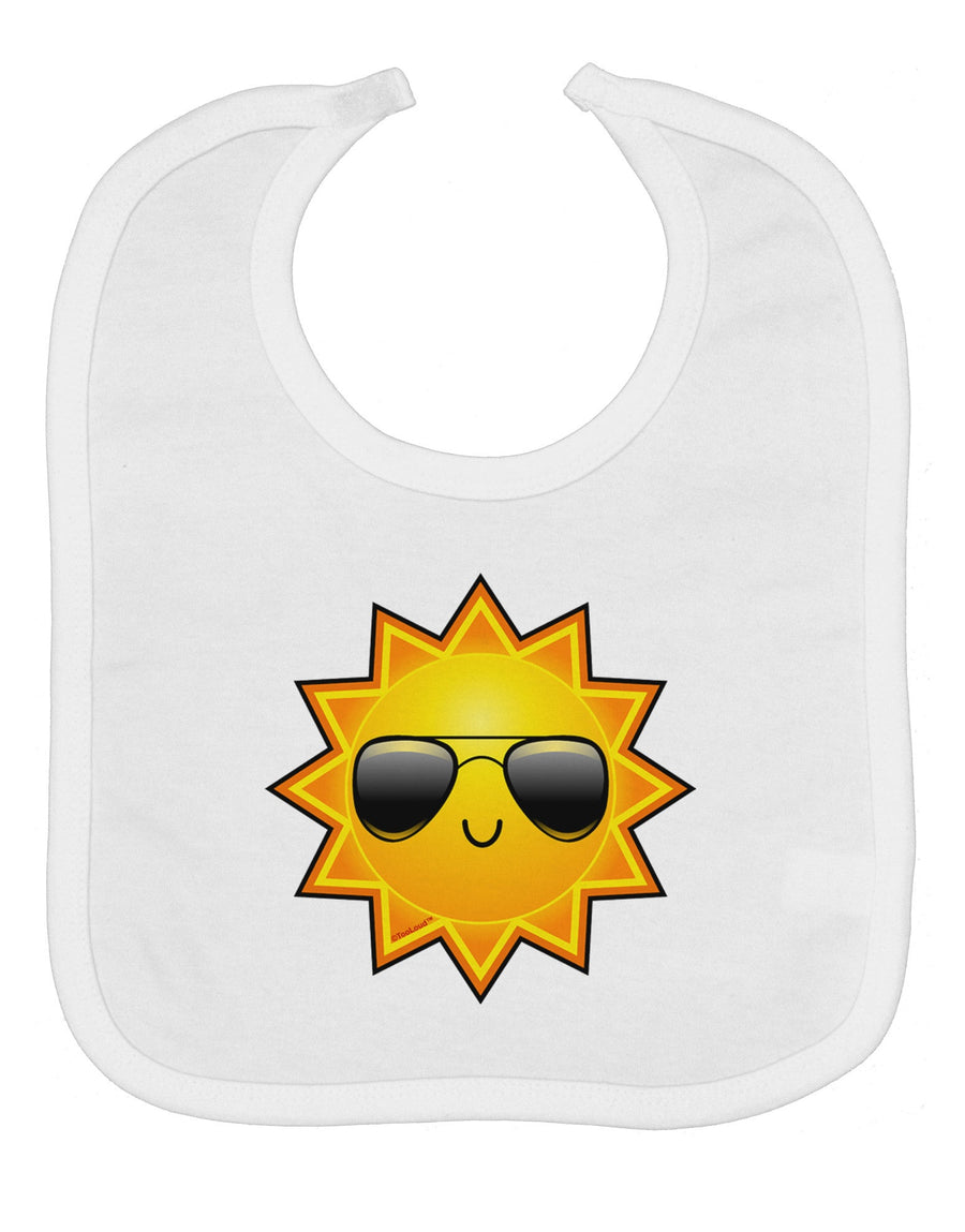 Sun With Sunglasses Baby Bib