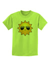 Sun With Sunglasses Childrens T-Shirt-Childrens T-Shirt-TooLoud-Lime-Green-X-Small-Davson Sales