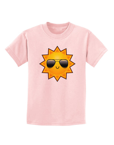 Sun With Sunglasses Childrens T-Shirt-Childrens T-Shirt-TooLoud-PalePink-X-Small-Davson Sales