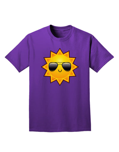 Sun With Sunglasses Dark Adult Dark T-Shirt-Mens T-Shirt-TooLoud-Purple-Small-Davson Sales