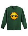 Sun With Sunglasses Dark Adult Long Sleeve Dark T-Shirt-TooLoud-Dark-Green-Small-Davson Sales