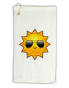 Sun With Sunglasses Micro Terry Gromet Golf Towel 16 x 25 inch by TooLoud-Golf Towel-TooLoud-White-Davson Sales