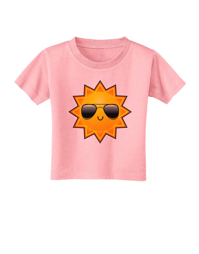 Sun With Sunglasses Toddler T-Shirt-Toddler T-Shirt-TooLoud-Candy-Pink-2T-Davson Sales