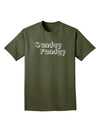 Sunday Funday Text Design Adult Dark T-Shirt by TooLoud-Mens T-Shirt-TooLoud-Military-Green-Small-Davson Sales