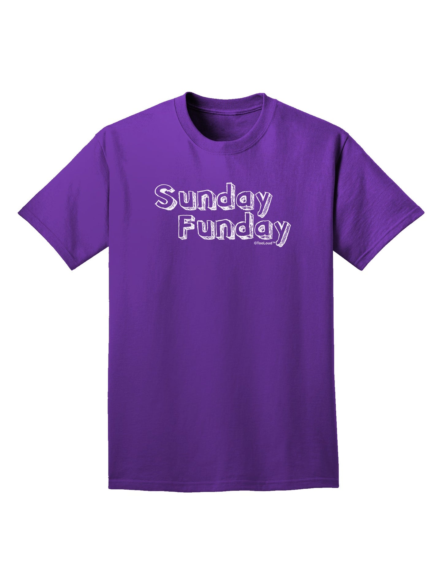 Sunday Funday Text Design Adult Dark T-Shirt by TooLoud-Mens T-Shirt-TooLoud-Purple-Small-Davson Sales
