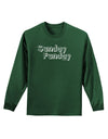 Sunday Funday Text Design Adult Long Sleeve Dark T-Shirt by TooLoud-TooLoud-Dark-Green-Small-Davson Sales