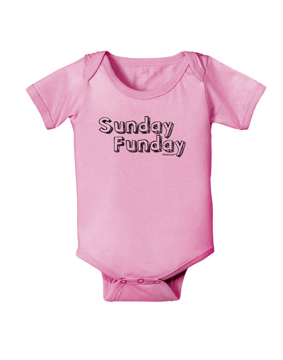 Sunday Funday Text Design Baby Romper Bodysuit by TooLoud-Baby Romper-TooLoud-Light-Pink-06-Months-Davson Sales