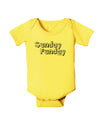 Sunday Funday Text Design Baby Romper Bodysuit by TooLoud-Baby Romper-TooLoud-Yellow-06-Months-Davson Sales