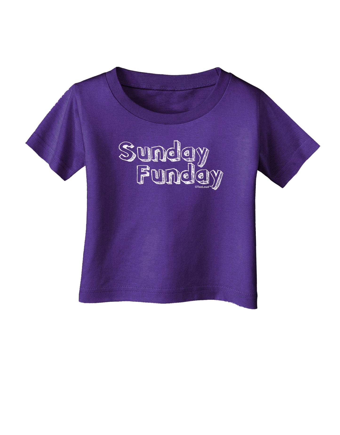 Sunday Funday Text Design Infant T-Shirt Dark by TooLoud-Infant T-Shirt-TooLoud-Purple-06-Months-Davson Sales