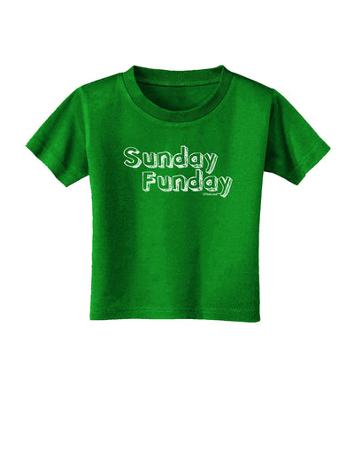 Sunday Funday Text Design Toddler T-Shirt Dark by TooLoud-Toddler T-Shirt-TooLoud-Royal-Blue-2T-Davson Sales