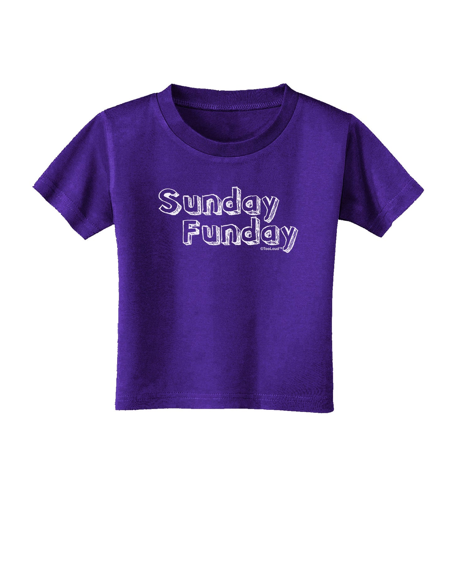 Sunday Funday Text Design Toddler T-Shirt Dark by TooLoud-Toddler T-Shirt-TooLoud-Purple-2T-Davson Sales