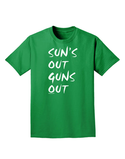 Suns Out Guns Out Adult Dark T-Shirt-Mens T-Shirt-TooLoud-Kelly-Green-Small-Davson Sales