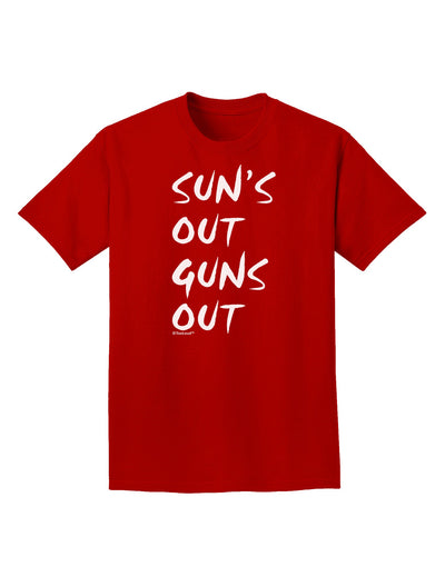 Suns Out Guns Out Adult Dark T-Shirt-Mens T-Shirt-TooLoud-Red-Small-Davson Sales