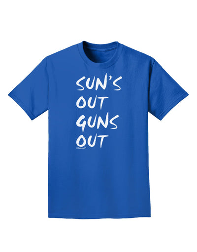 Suns Out Guns Out Adult Dark T-Shirt-Mens T-Shirt-TooLoud-Royal-Blue-Small-Davson Sales