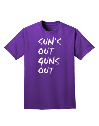 Suns Out Guns Out Adult Dark T-Shirt-Mens T-Shirt-TooLoud-Purple-Small-Davson Sales