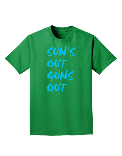 Suns Out Guns Out - Blue Adult Dark T-Shirt-Mens T-Shirt-TooLoud-Kelly-Green-Small-Davson Sales