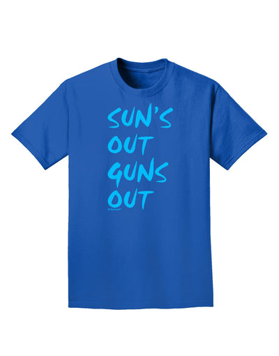 Suns Out Guns Out - Blue Adult Dark T-Shirt-Mens T-Shirt-TooLoud-Royal-Blue-Small-Davson Sales