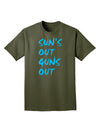 Suns Out Guns Out - Blue Adult Dark T-Shirt-Mens T-Shirt-TooLoud-Military-Green-Small-Davson Sales