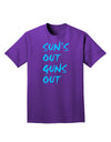 Suns Out Guns Out - Blue Adult Dark T-Shirt-Mens T-Shirt-TooLoud-Purple-Small-Davson Sales