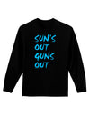 Suns Out Guns Out - Blue Adult Long Sleeve Dark T-Shirt-TooLoud-Black-Small-Davson Sales