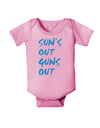 Suns Out Guns Out - Blue Baby Romper Bodysuit-Baby Romper-TooLoud-Light-Pink-06-Months-Davson Sales