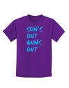 Suns Out Guns Out - Blue Childrens Dark T-Shirt-Childrens T-Shirt-TooLoud-Purple-X-Small-Davson Sales