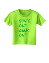 Suns Out Guns Out - Blue Toddler T-Shirt-Toddler T-Shirt-TooLoud-Lime-Green-2T-Davson Sales