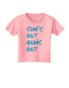 Suns Out Guns Out - Blue Toddler T-Shirt-Toddler T-Shirt-TooLoud-Candy-Pink-2T-Davson Sales