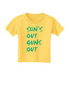 Suns Out Guns Out - Blue Toddler T-Shirt-Toddler T-Shirt-TooLoud-Yellow-2T-Davson Sales