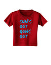 Suns Out Guns Out - Blue Toddler T-Shirt Dark-Toddler T-Shirt-TooLoud-Red-2T-Davson Sales